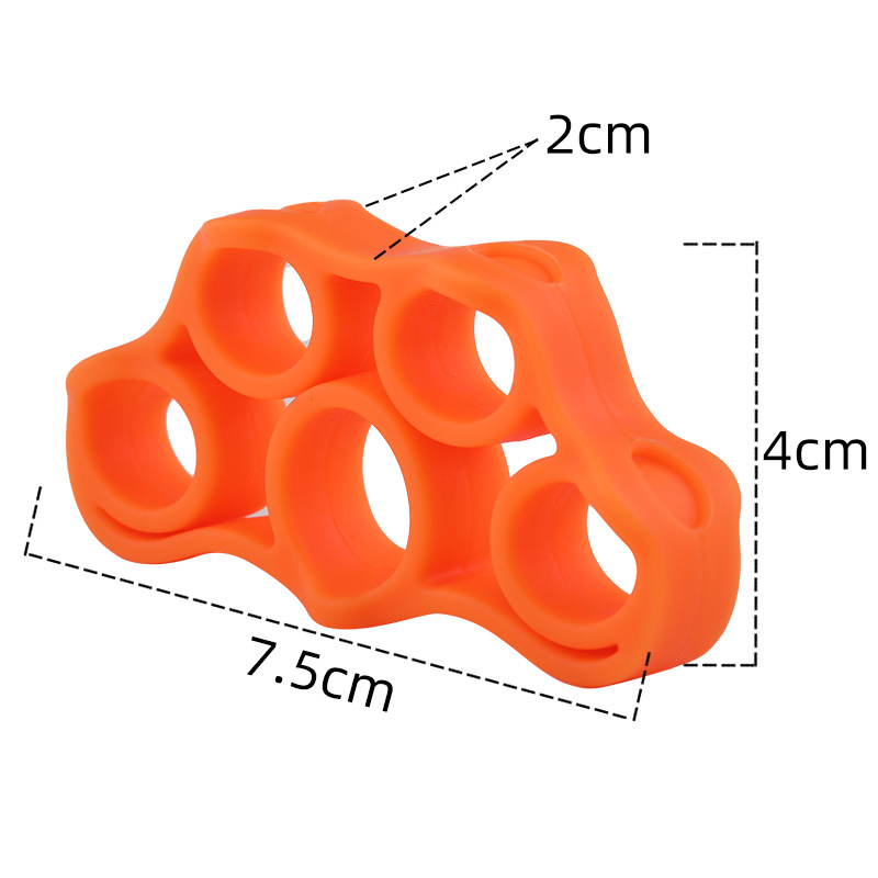 硅胶拉力器套装 手指训练器硅胶握力圈 圆形握力器手指拉力带批发