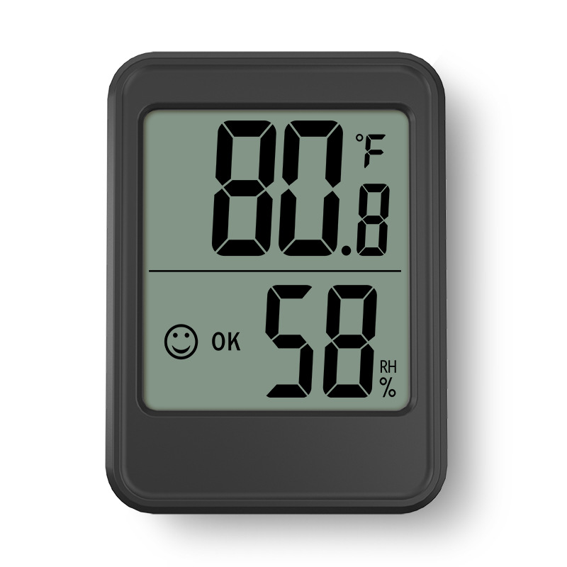 Cross-border Amazon electronic temperature and humidity meter indoor digital display comfort reminder humidity meter household wall-mounted refrigerator