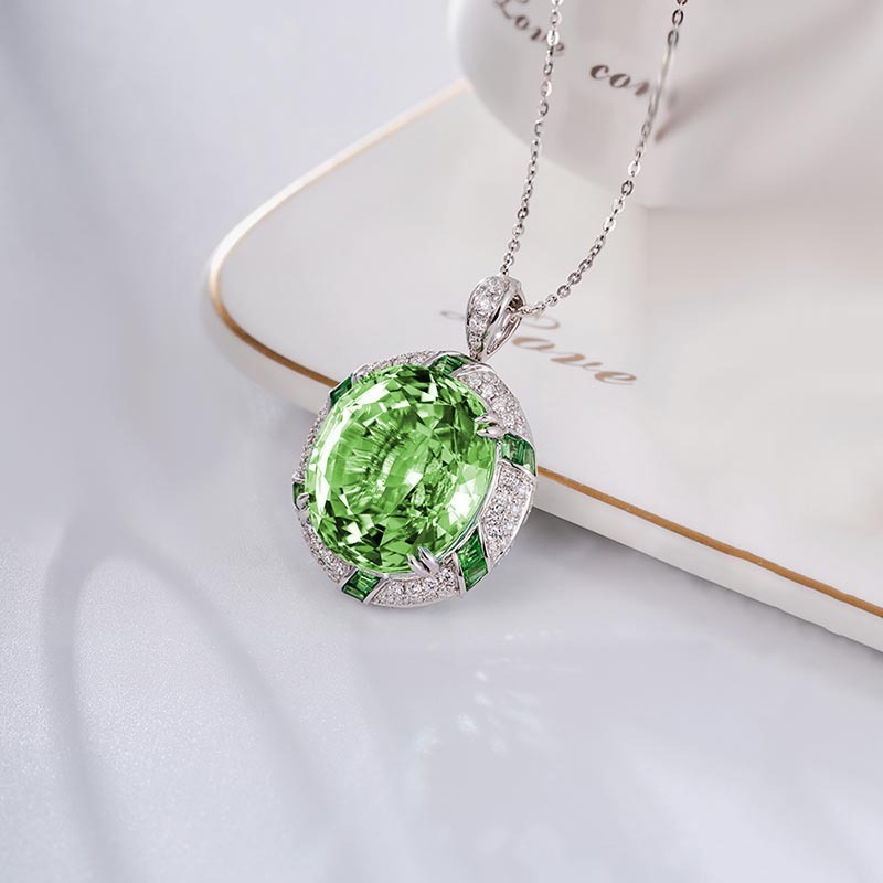 重工のデザインは天然のオリーブの石のペンダントの豪華な覇気の金の彩宝の開口の指輪のアクセサリーのセットの卸売りをまねます。|undefined
