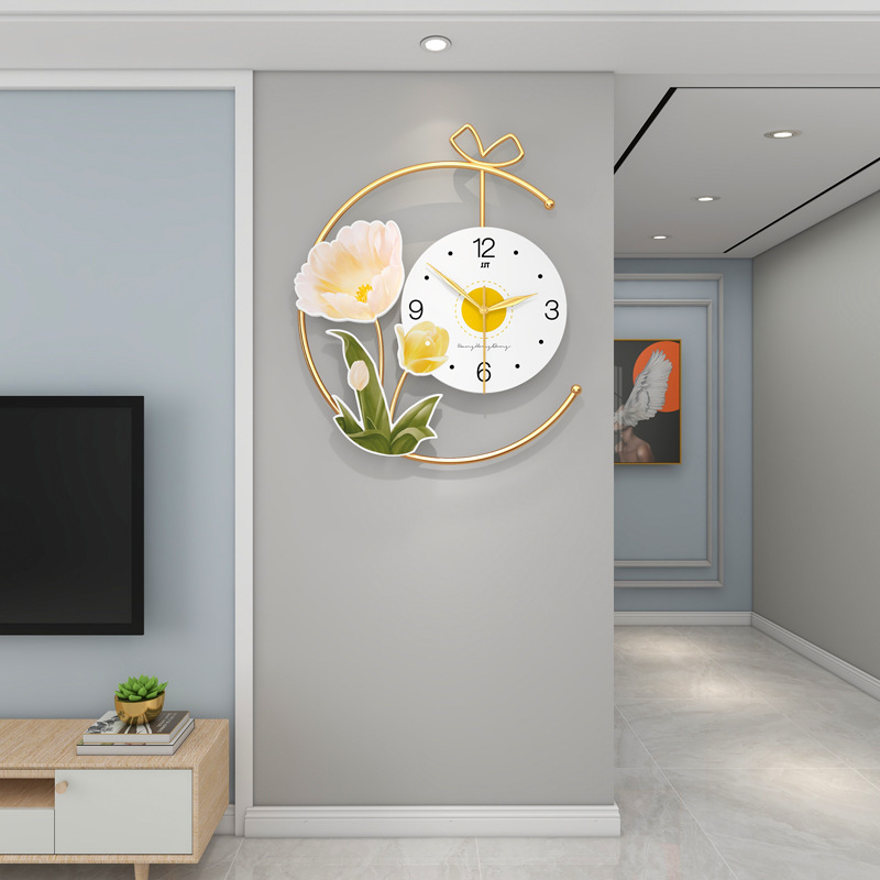 Fashion creative clock wall-mounted Home modern minimalist clock living room hallway dining room background decoration wall clock art