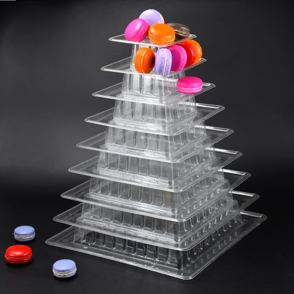6-layer Macaron Display Rack 10-layer Cake Display Rack Round Plastic Cake Tower Wedding Cake Placement Rack