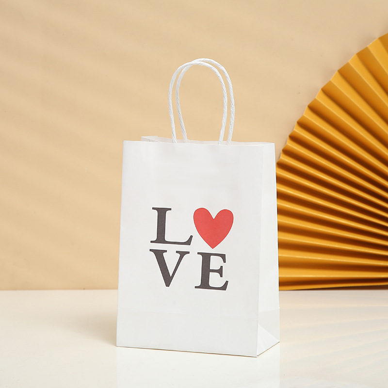 Valentine's Day wedding love new letter handbag printed engagement gift bag factory wholesale advertising logo purchase