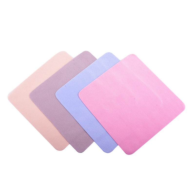 Spot screen wiping lens cloth glasses cleaning cloth double-sided velvet lens cloth solid color suede glasses cloth wholesale
