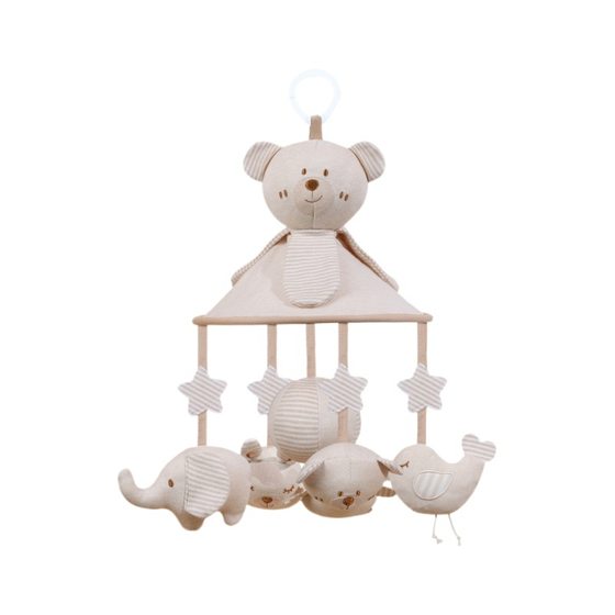 kakiblin organic cotton music bed Bell baby room decoration hanging umbrella bed pendant anti-squint hanging bedside bell