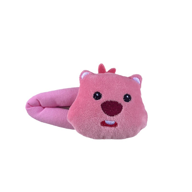 Tiktok Loopy breaking hairpin beaver plush large intestine hair ring cartoon autumn and winter headband girl pink small jewelry