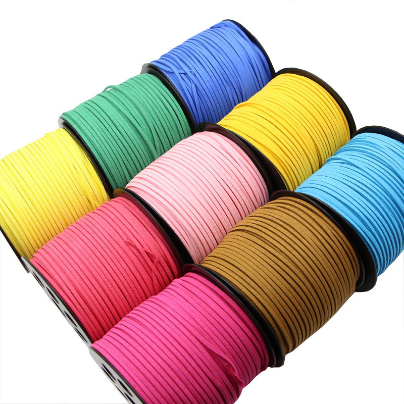 2.6-3MM100 size Korean velvet rope leather rope deerskin rope double-sided velvet woven bracelet necklace rope one-piece delivery