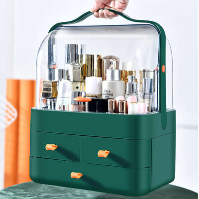 Light Luxury Cosmetic Storage Box Drawer Type Dust-proof Storage Rack Desktop Finishing Box Skin Care Dressing Table Storage Rack