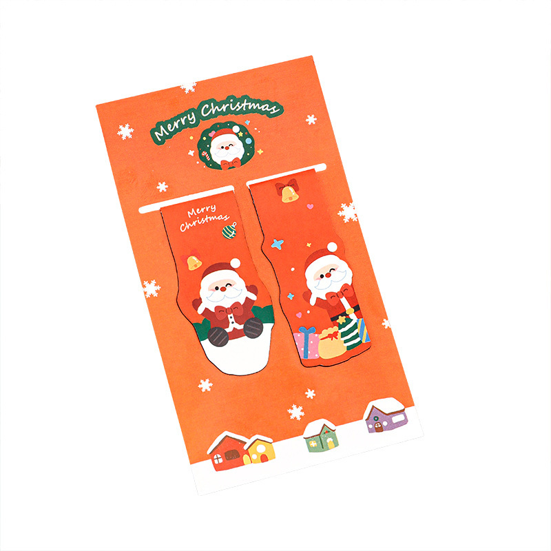 Cartoon original Christmas magnetic bookmark student Christmas exquisite stationery small gift cute creative book page clip