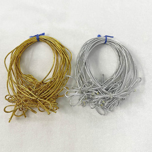 1.8mm gold and silver wire hand bowknot elastic rope gift box bowknot elastic rope craft gift packaging rope