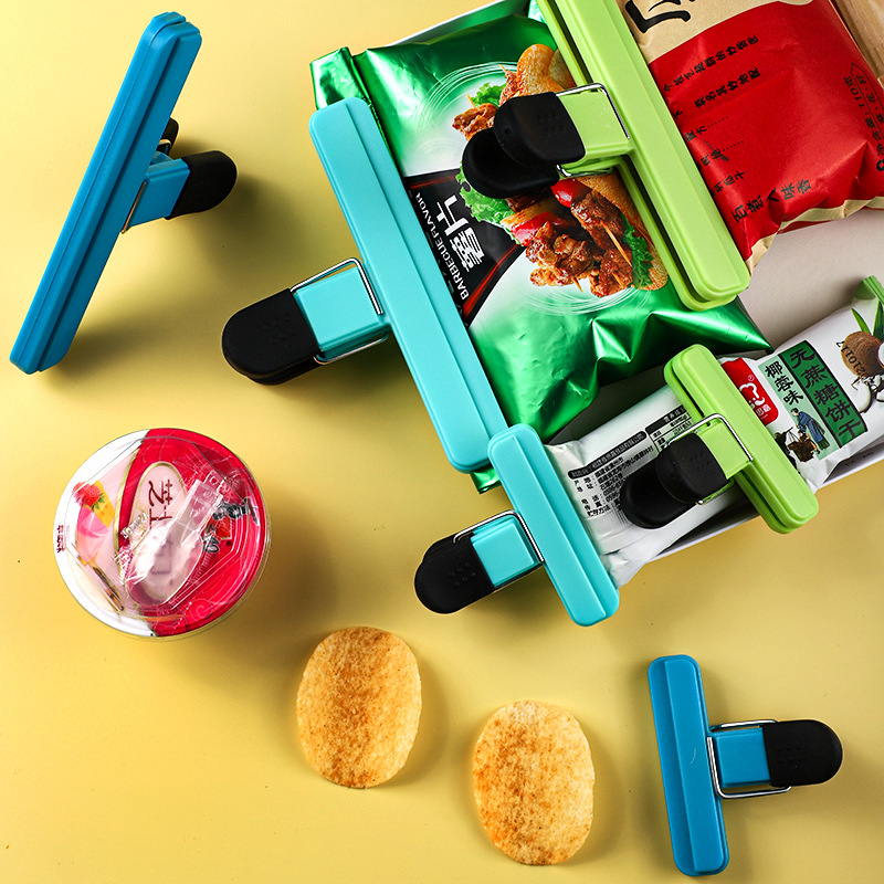 Spot wholesale food clip preservation moisture-proof snack clip kitchen food seal clip tea bag clip plastic