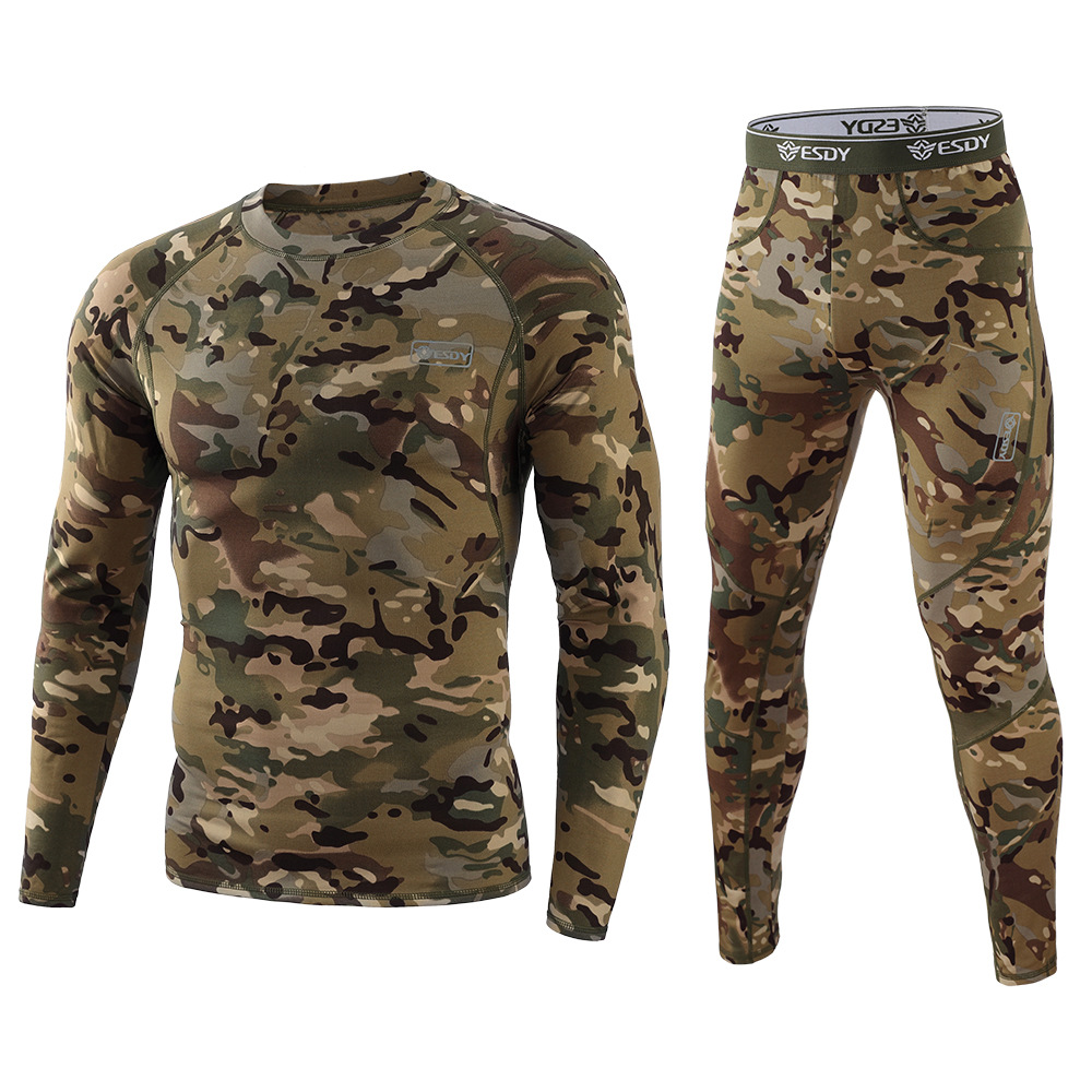 ESDY new men's tactical underwear suit wholesale elastic outdoor sports riding clothing manufacturers tight suction sweat