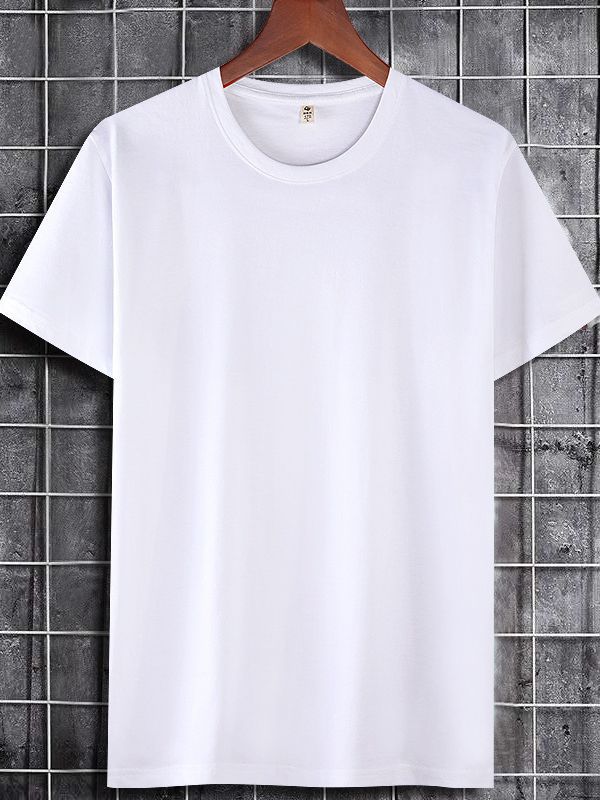 Spot crew neck 180gCVC solid color combed cotton texture large size short sleeve T-shirt men's and women's sports loose half sleeve