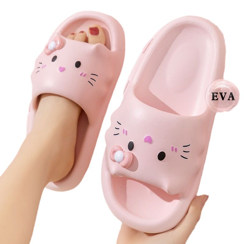 Non-slip Cartoon Kitten Kitten Cute Indoor Summer Ladies Slippers Home Soft Bottom Girl Summer