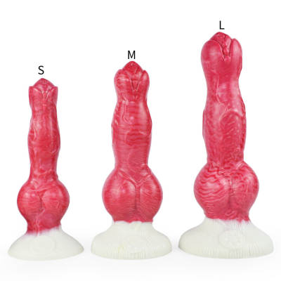 Mixed Color Large Wolf Dog Dick Animal Dick Dome Anal Plug Men's and Women's Sex Supplies Sex Masturbation Sex Toys for Adults