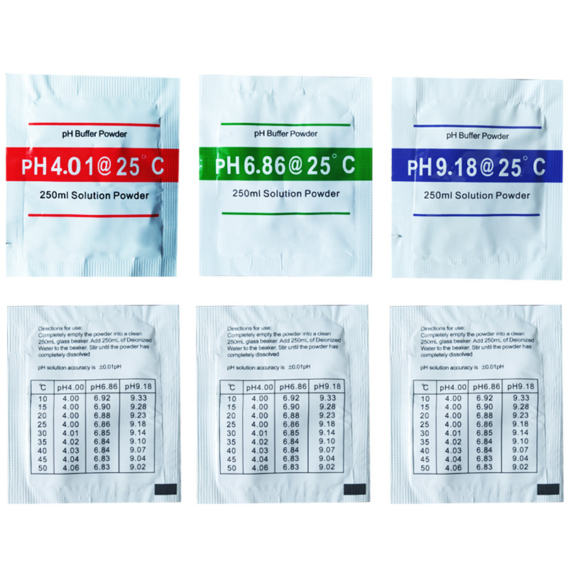 Factory Direct Supply Acidimeter Universal ph Calibration Powder 4.01 Bag 6.86 Buffer Powder 9.18ph Pen Calibration Powder