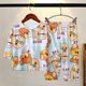 Children's Long Sleeve Pants Pajamas Wholesale Cotton Silk Sleeping Boys and Girls Baby Air Conditioning Home Suit Summer Cotton Silk