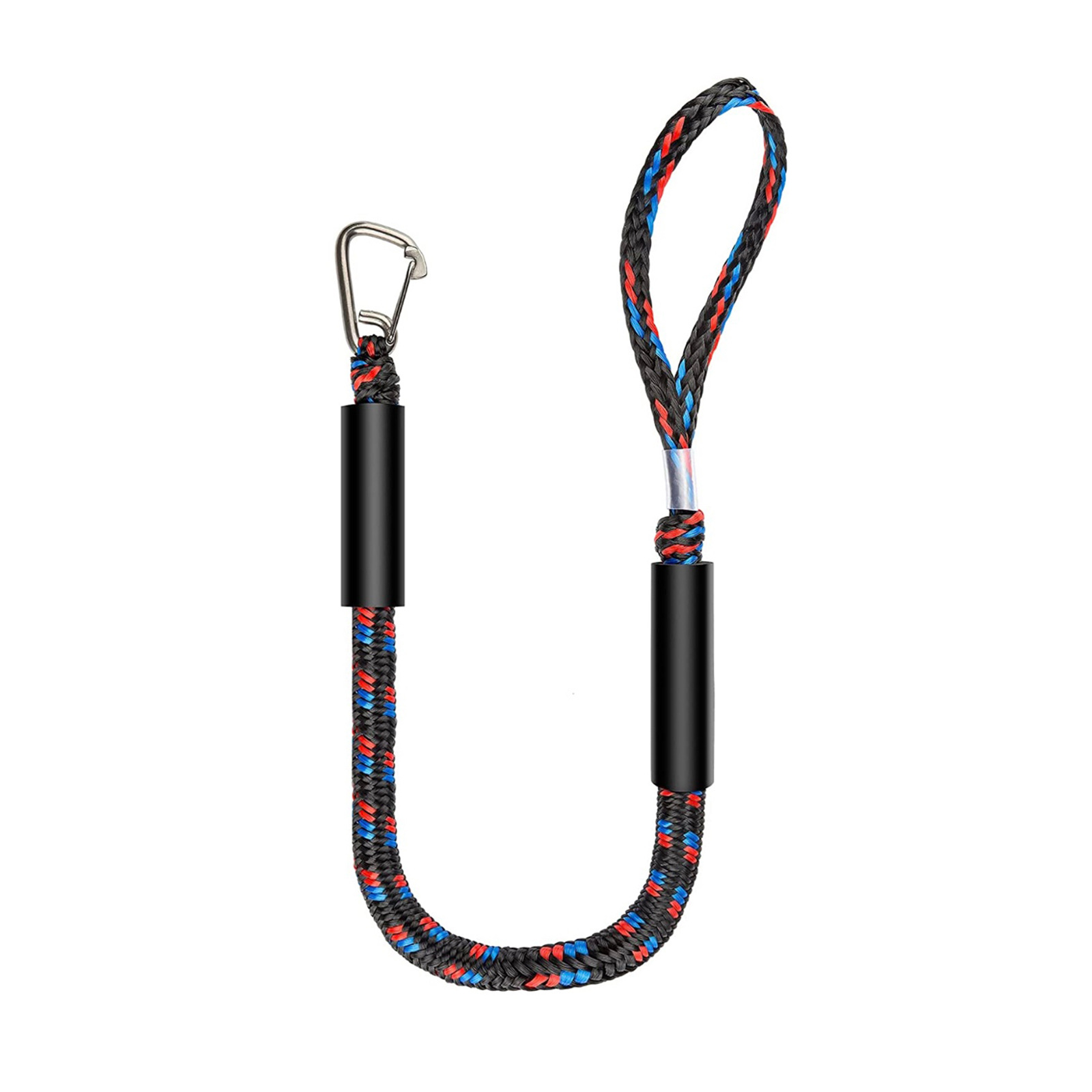 Dock rope boat rope stainless steel clip accessories boat PWC built-in buffer kayak mooring cable polyethylene rope