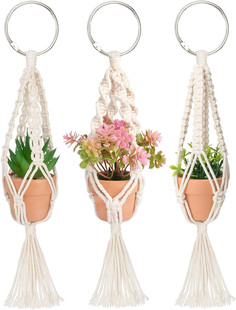 Cotton rope flower pot net pocket hand-woven plant decoration hanging flower pot net pocket gardening hanging basket flower pot net pocket