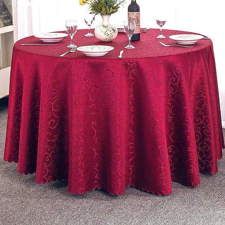 Large Round Table Restaurant Tablecloth Hotel Banquet Family Available Square Round Wedding European Style Tablecloth Tablecloth Cover