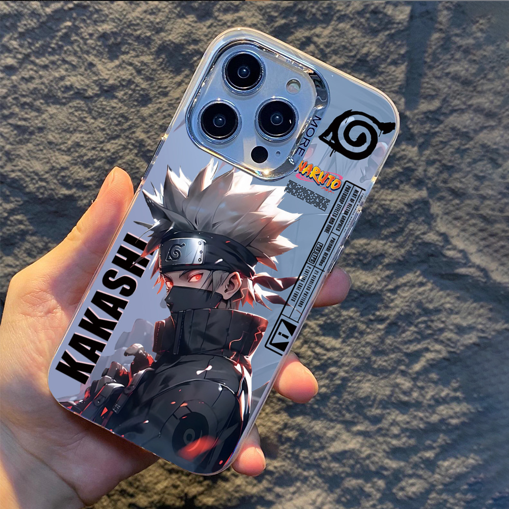 Naruto Apple 13 Mobile Phone Case 14pro Hard Case 16IMD Color Silver Protective Case 11 Cartoon Animation 15 Naruto