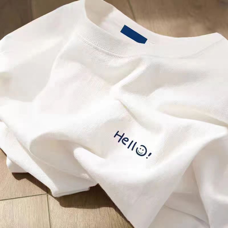 White short sleeve T-shirt summer loose Joker fashion brand Korean ins men and women T-shirt couples half sleeve jacket wholesale