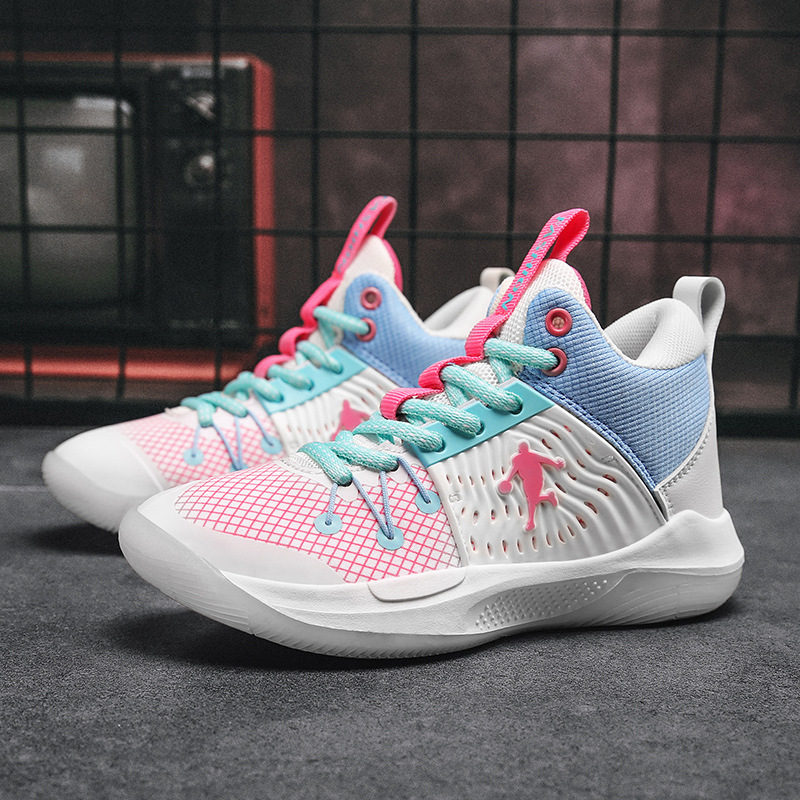 6399 Children's Basketball Shoes High-top Mesh Training Sports Shoes Teenagers and Middle School Students Children's Shoes Autumn and Winter