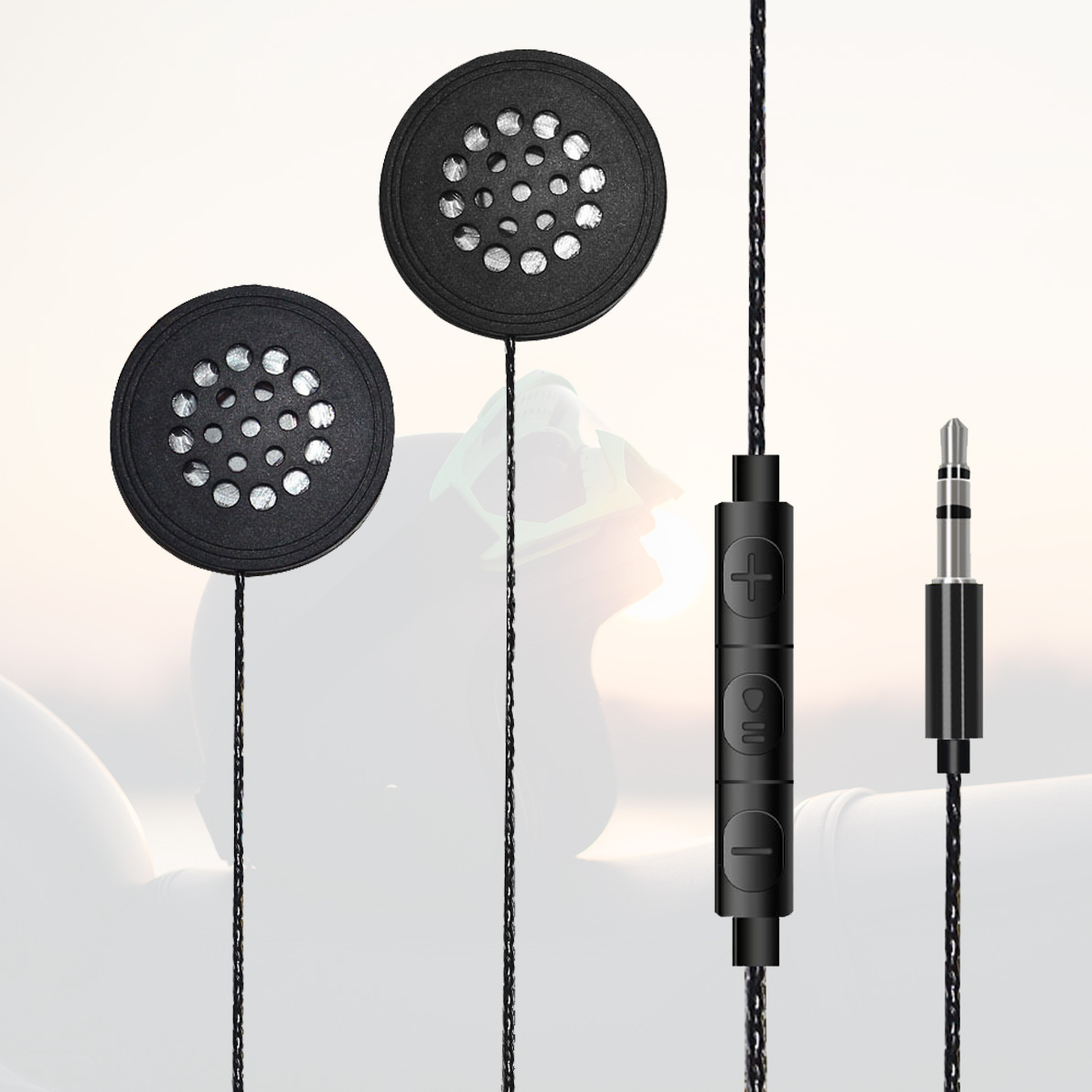 3.5mm wire-controlled motorcycle helmet headset high fidelity music call headset aux helmet headset thin handset