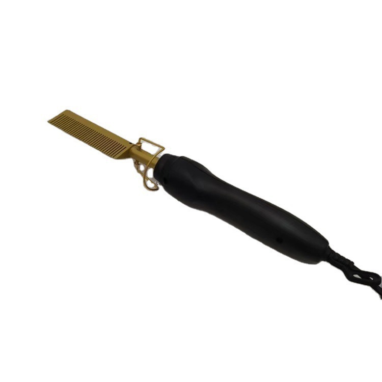 Amazon Hot Sale Electric Curling Hair Comb Household Curling Hair Stick Wet and Dry Dual Use Copper Comb Curling Straight Multifunctional Electric Straightening Hair Comb