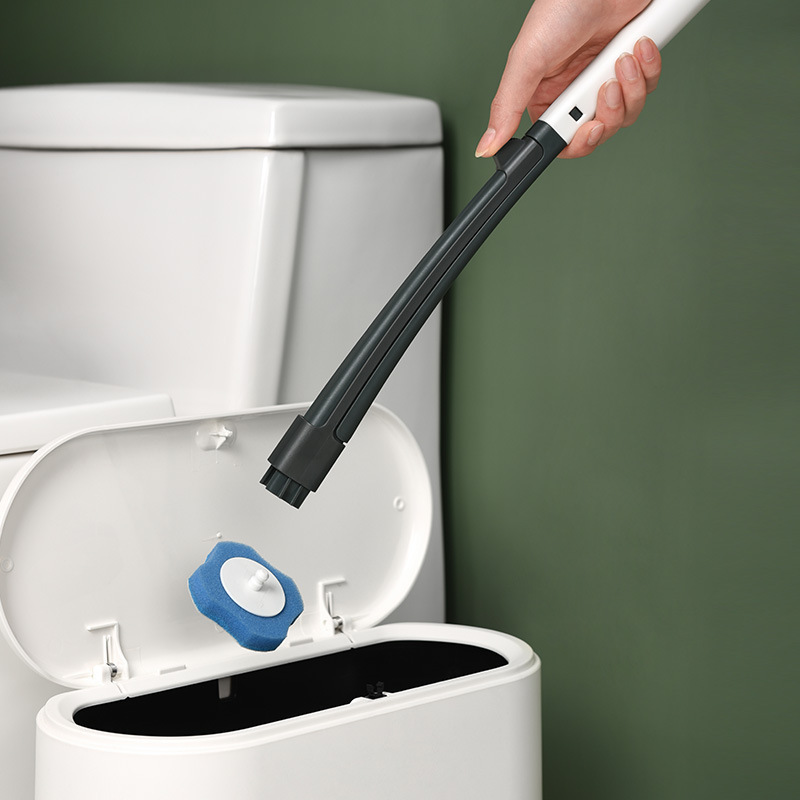 Disposable Toilet Brush Set No Dead Angle Toilet Brush Cleaning Brush Hole-free Wall-mounted Toilet Brush Long Handle