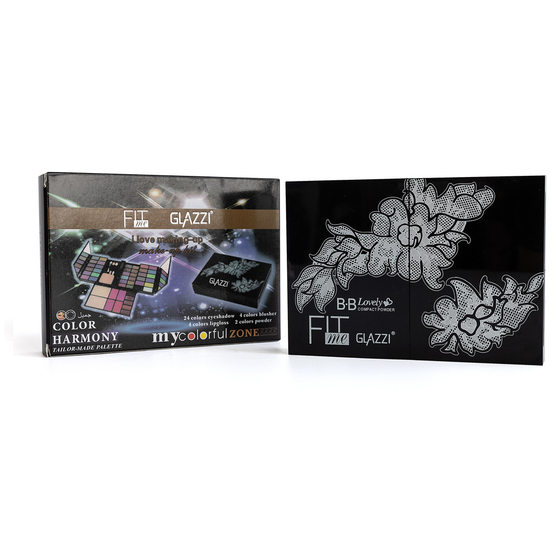 New GLAZZI24 color eye shadow 4 color blush 4 Color Lip Glaze 2 color powder cake cotton Brush Mascara makeup suit