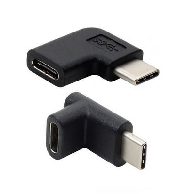 type-c male-to-female adapter USB-C extension 90 degree adapter USB3.1 90 degree side bend adapter