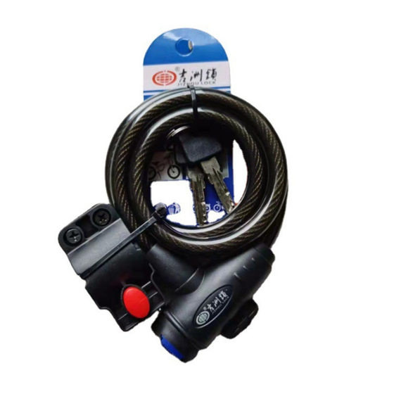 Jizhou Car Lock Bold 5108 Bicycle Ring Lock Mountain Bike Steel Cable Lock Steel Wire Lock Alloy Steel Wire Lock
