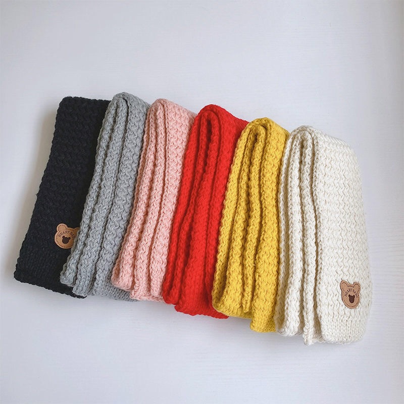 Cappello sciarpa guanti per bambini autunno e inverno set tre pezzi completo invernale caldo foderato in pile per ragazzi e ragazze berretto di lana orso_voghion.com
