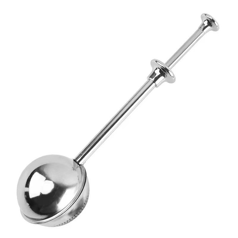 Free shipping spherical tea strainer round ball telescopic half leakage full leakage tea strainer sugar powder sieve colander stainless steel pipe-shaped tea strainer