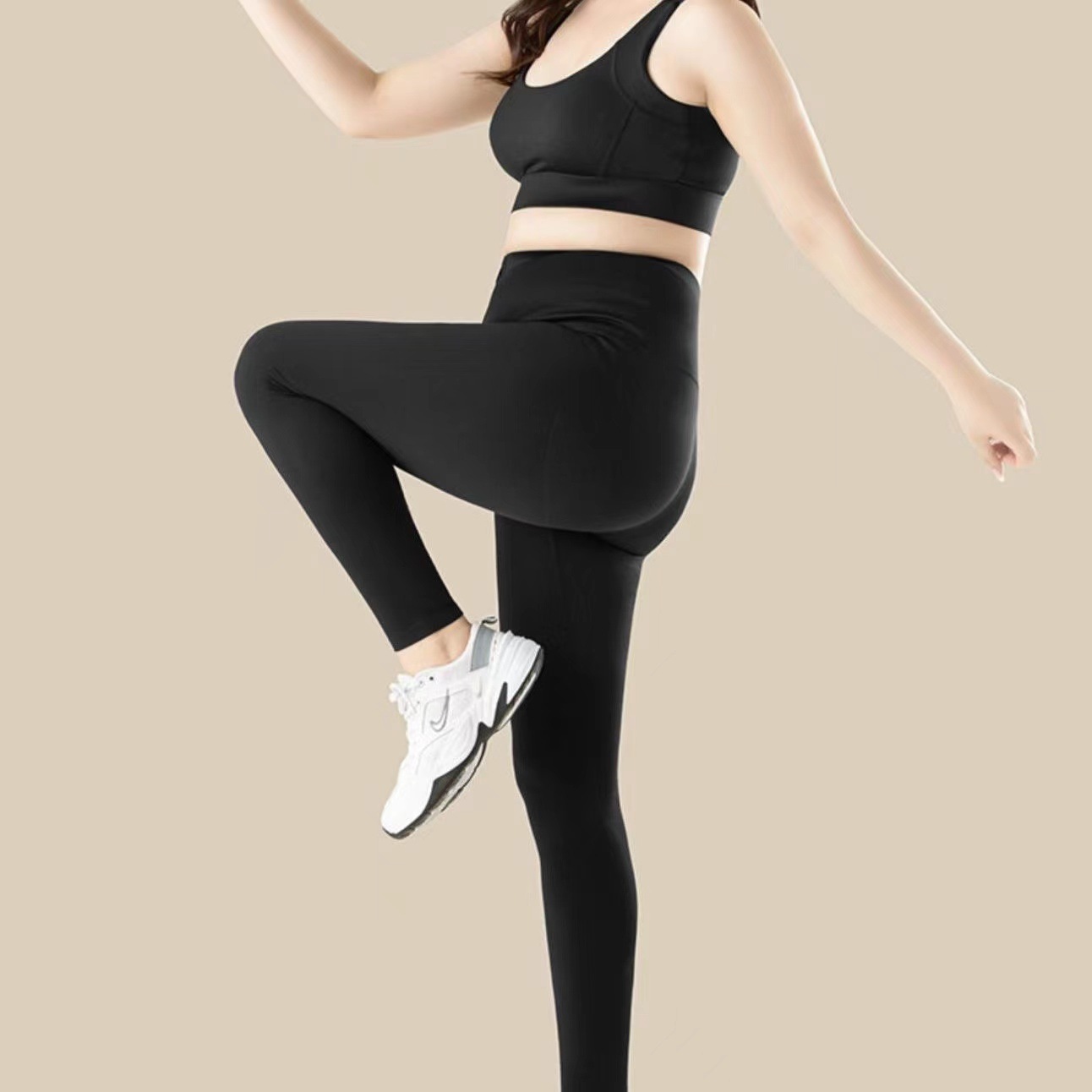 Extra Large Size Shark Pants Women's Outer Wearing Spring and Autumn Thin High Waist Hip Lifting Belly Tighting Feet Barbie Pants Ankle Leggings
