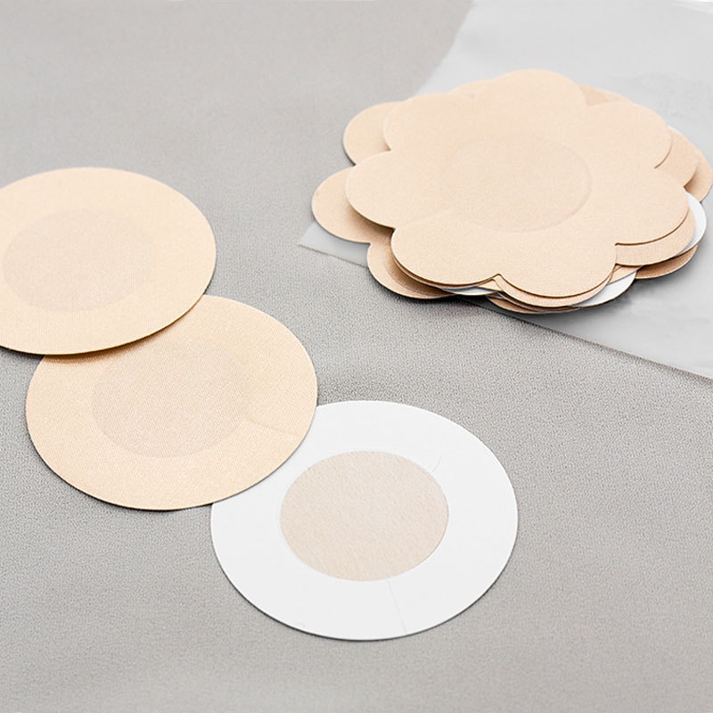 Cross-border supply silk satin silicone chest patch anti-bump disposable areola patch breathable breast patch