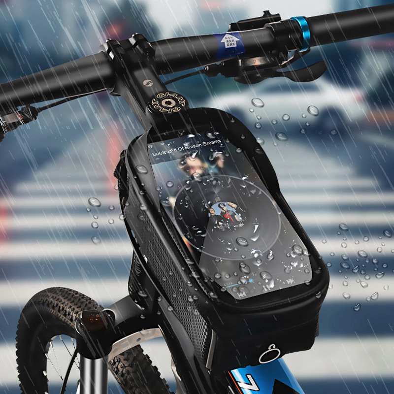 New bicycle bag mountain bag cycling bag front beam bag mobile phone touch screen waterproof storage bag takeaway staff accessories
