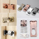304 Stainless Steel Buckle Lock Drawer Lock Punch Free Refrigerator Lock Cabinet Door Lock Wardrobe Refrigerator Lock Plate with Lock