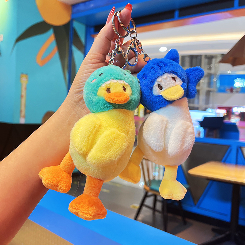 Headcover Duck Bag Wholesalers Wall Hangings Decorations Plush Toys Keychain Grabber Doll Figure Mini Couple Figurines