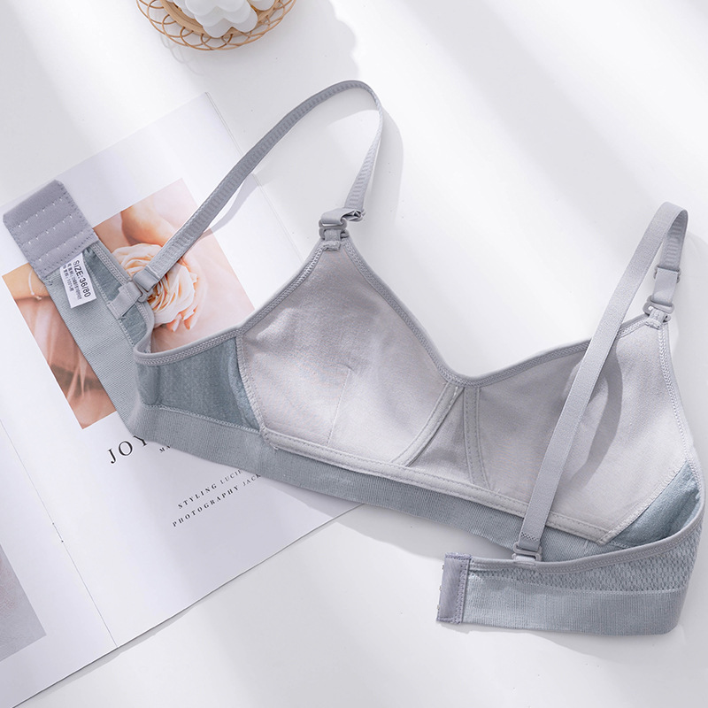 Junior High School Students Underwear Seamless Cup Girls' Bra Gathering Comfortable Imitation Jacquard Bra
