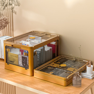 Storage Box Household Large Clothes Quilt Toy Finishing Box Transparent Folding Storage Box Bag Wardrobe Plastic Basket
