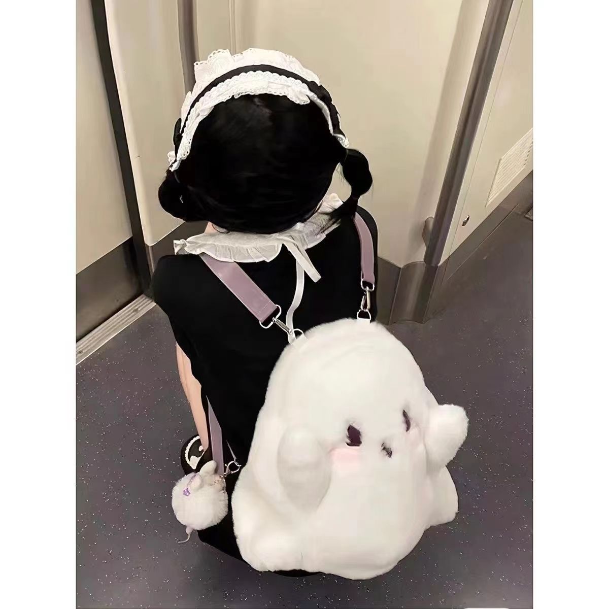 Новый рюкзак Ghost Imp, Женская Персонализированная плюшевая кукольная сумка, рюкзак в японском стиле с милыми героями мультфильмов