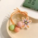 1# orange flower hair ring