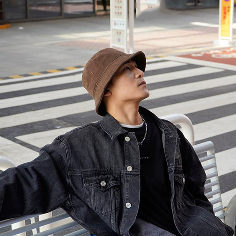 Washed Solid Color Old Fisherman Hat Japanese Style Men's and Women's All-match Korean Style Hat Hip-hop Street Fashion Brand Retro Basin Hat
