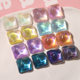 2024 new starry sky water ripple glitter square patch diy resin earring hair clip phone case material wholesale