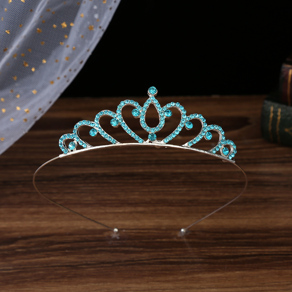 Metal rhinestone birthday cake Crown Studio wedding crown wholesale European and American Bride wedding crown headband headdress