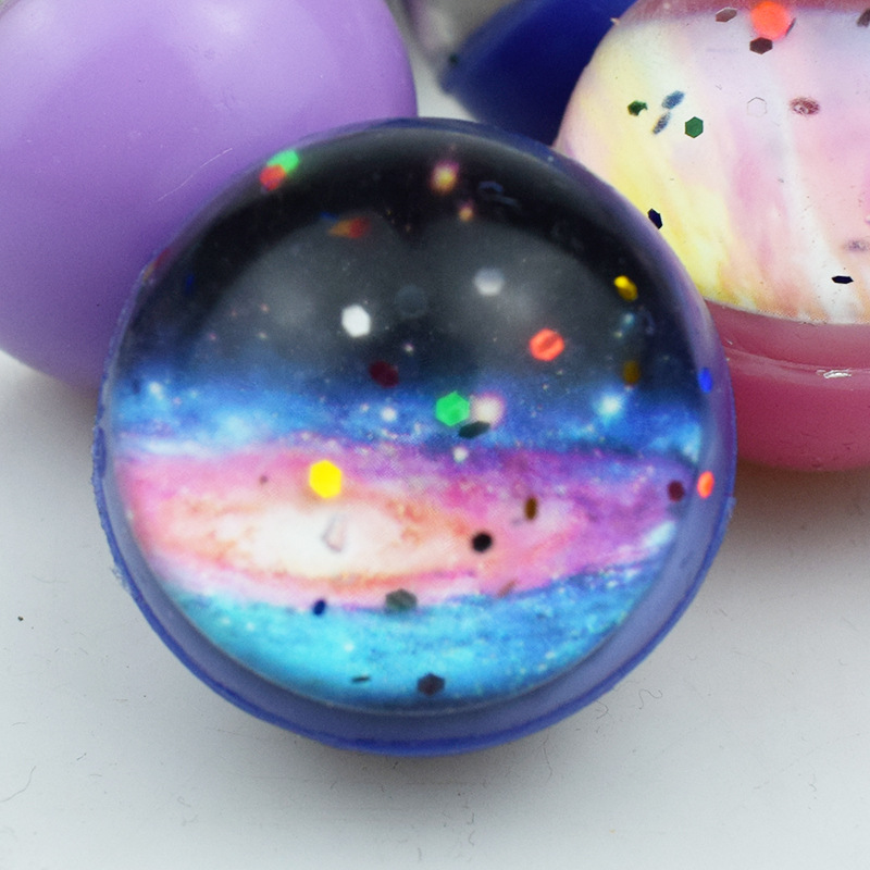 No. 32 solid starry sky elastic ball gashapon machine gashapon toy space universe jump ball bounce ball cross-border supply