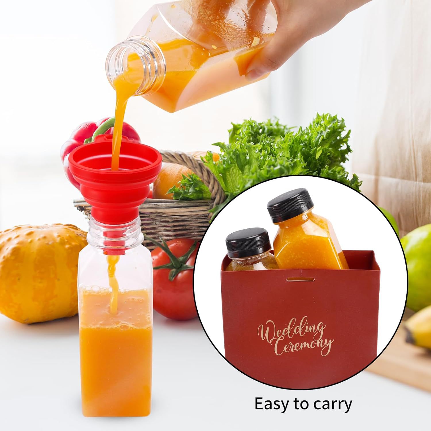 Beverage bottle disposable square juice bottle with lid PET plastic bottle Amazon cross-border factory direct sales