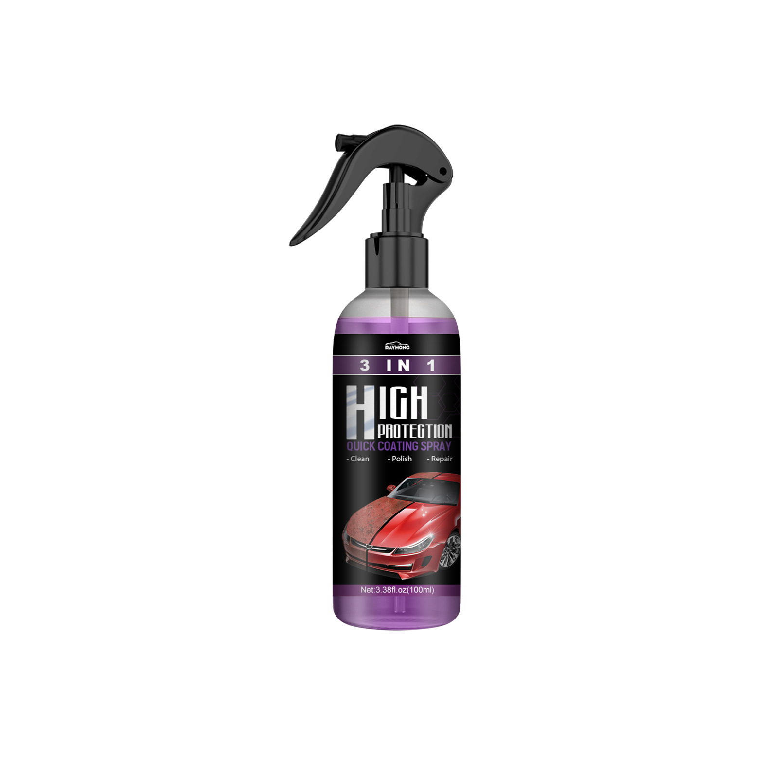 Rayhong 3 in 1 high protection fast car paint spray automatic hand paint color change clean coating spray