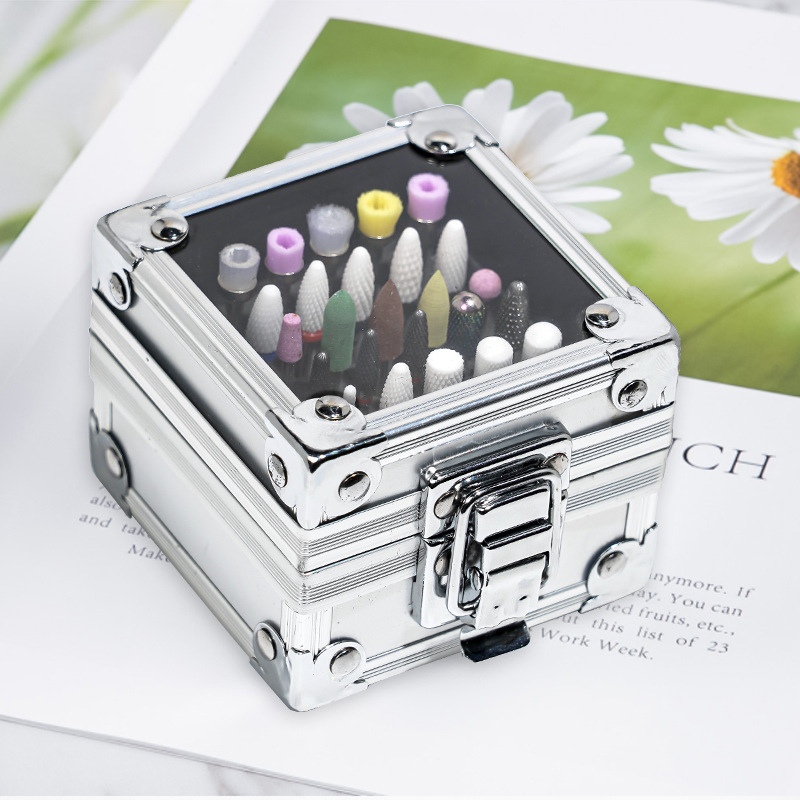 Nail Art Polishing Head Storage Box Nail Art Storage Box Polishing Head Storage Manicure Tool Grinding Head Desktop Storage Wholesale